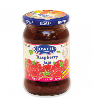 Raspberry  Jam | Low Sugar | Lowell Foods  | 11.3 Ounce