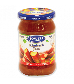 Rhubarb Jam | Low Sugar | Lowell Foods  | 11.3 Ounce 